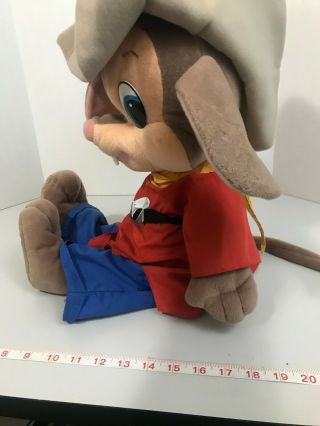 STAINS An American Tail Fievel Goes West Movie Cowboy Hat Mouse Plush Toy 26 