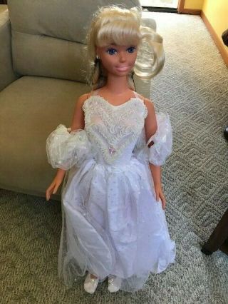 1994 Mattel My Size Barbie Bride