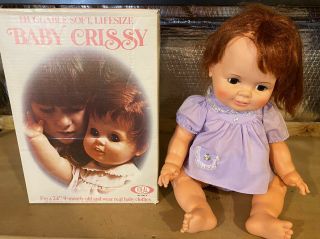 Vintage Ideal Baby Crissy 24 " Life Size Doll & Box Red Hair 1110 - 6