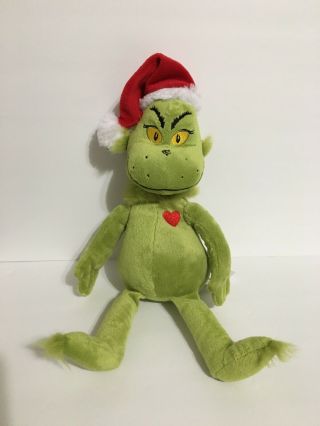 14” Dr.  Seuss How The Grinch Stole Christmas Green Grinch Santa Hat 2015