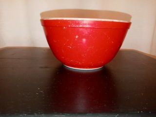 Vintage Pyrex Primary Red Mixing Bowl 402 1 1/2 Quart Nesting Bowl