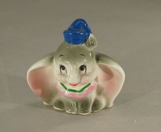 Vintage Walt Disney Dumbo Ceramic Figurine 2 1/4 " Tall