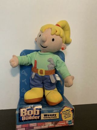 Vtg Bob The Builder 14 " Plush Stuffed Talking Wendy Doll