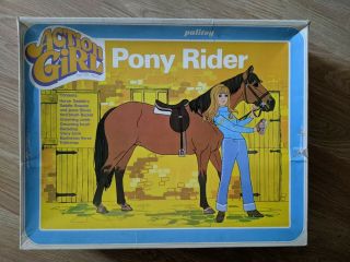 Vintage Palitoy Action Girl Pony Rider Boxed.  Horse,  Outfit,  Accessories