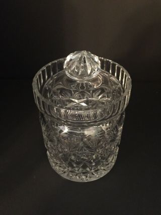 Crystal Biscuit Candy Jar W/ Lid Fifth Avenue Crystal 24 Lead Crystal Cut Glass