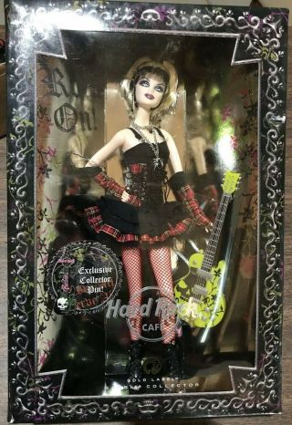 Barbie Hard Rock Cafe Barbie Doll Goth Punk Gold Label 2008