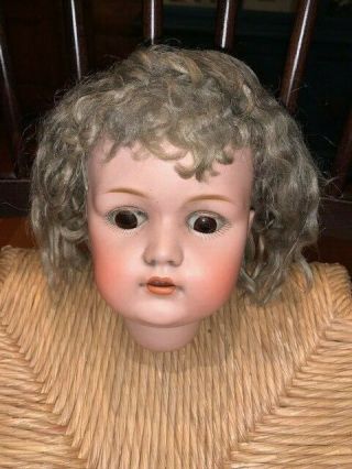 Antique Jdk 214 Bisque Doll Head 14 1/2