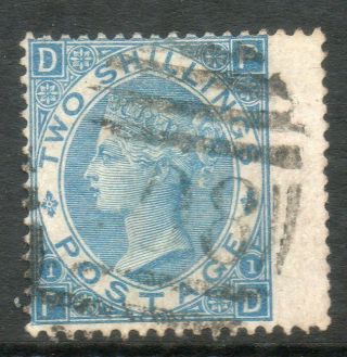 Gb Qv 1867 Sg 118 2/ - Dull Blue Cat £200