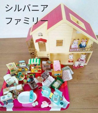 Sylvanian Families Large House With Red Roof Dolls