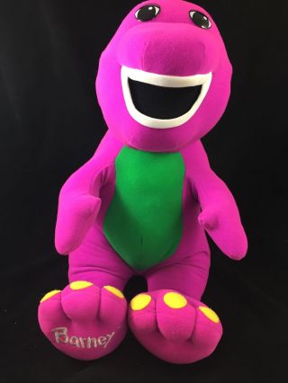 Vintage Playskool 1992 Talking Barney Plush Dinosaur Doll 71245