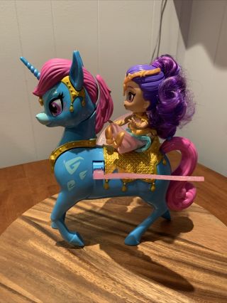 Shimmer & Shine Zahracorn (unicorn) With Sounds & Flapping Wings & Genie Nadia