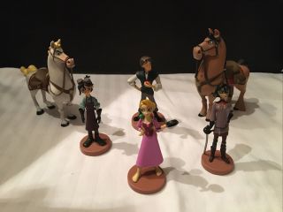 Disney Store Rapunzel Tangled The Series Figurine Playset Cake Topper Set Of 6 3