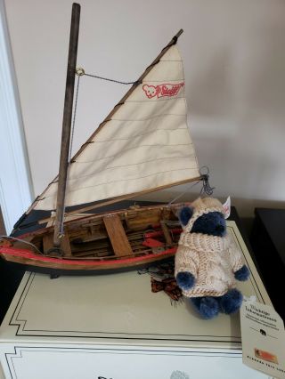 Steiff Boatswain Bear And Sailboat W/box
