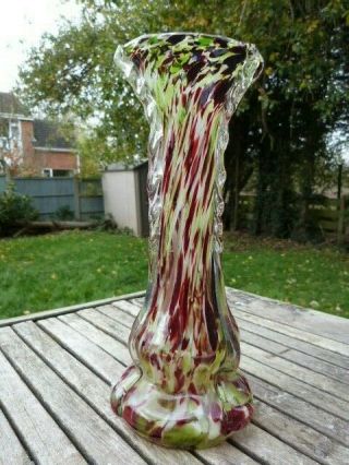 Vintage Hand Blown Murano Art Glass Vase