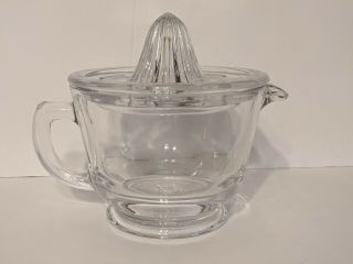 Fire King Glass Juicer Reamer Clear 2 Piece Anchor Hocking