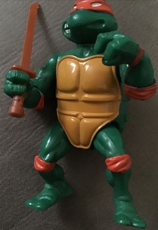 1988 Playmates Tmnt Hard Head Teenage Mutant Ninja Turtles Michelangelo Vintage