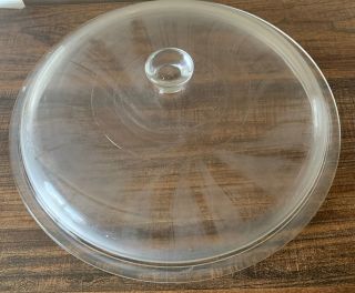 5210 Clear Glass Fire King Replacement Round Lid 10 1/2 " Od 9 5/8 " Inner Rim