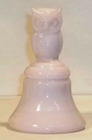 Boyd Glass Made In 1992 Owl Bell Owls Bird Soft Pastel Pink Fund