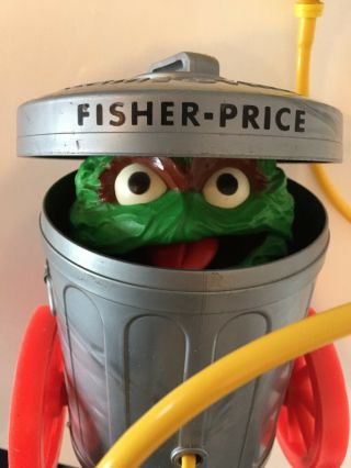 Vintage Fisher Price Sesame Street Oscar The Grouch Toy