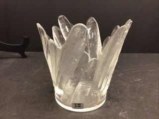 Rare Vintage 1960s Mcm Lindshammar Art Glass Vase W/labels Ice Bucket