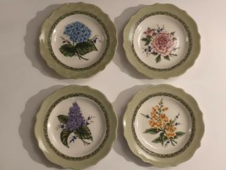 Princess House Vintage Garden Plates Set Of 4