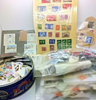 1 - Kg Gb & World Stamps Mixed Lot - Charity - Donated Or House