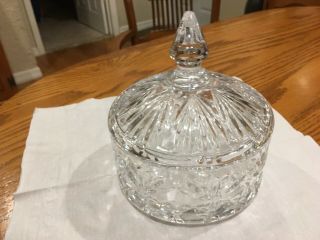 Large Crystal Candy Dish With Lid