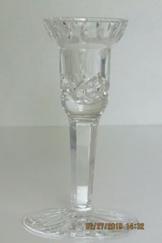 Vintage Waterford Crystal Candle Holder Single Light Taper Lismore