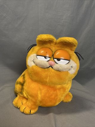 Vintage 1981 Garfield Sitting Dakin Plush Stuffed Animal Toy