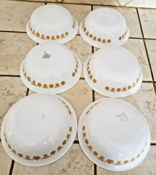 Set Of 6 Corelle Butterfly Gold Cereal Bowls - 6 1/4 "