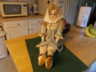 Late 1800s Early 1900s Bisque Head Doll With Sleep Eyes Kestner Dep 139 8 1/2