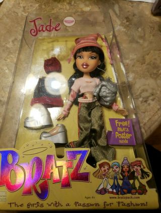 Rare Jade 1st Edition Bratz Doll 2001 Mga Ent.  9.  5 " Nib