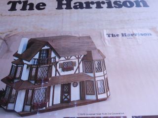 Vintage Dollhouse Greenleaf Kit The Harrison 1979 Wood Tudor Wooden Freeship