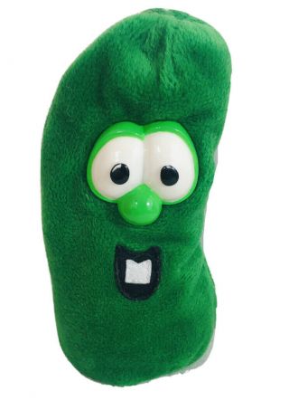 Vintage 1998 Big Ideas 8” Veggie Tales Larry The Cucumber Green Plush Bean Bag