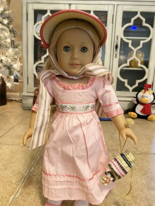 American Girl Caroline - With Dress,  Hat And Accessories