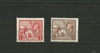 Great Britain 1925 Wembley Exebition See Photo For Sg 432 433 Mnh