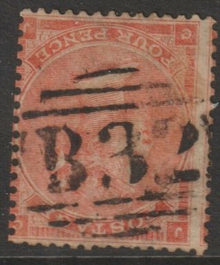 Gb Abroad In Buenos Ayres Argentina B32 4dbright Red Plate 3 1862 Early