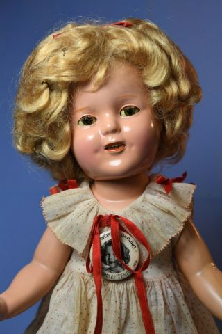 Shirley Temple 16 " Ideal Composition Doll Dancing Dress Button