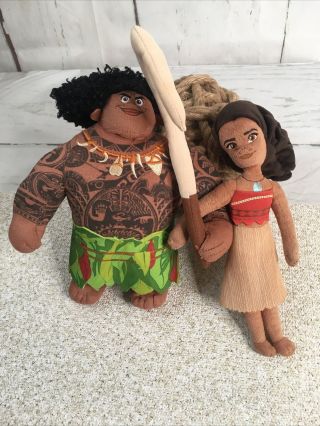 Disney Moana Maui 10 " Stuffed Plush Doll Toy,  Moana With Magical Fishhook