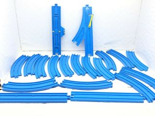 Thomas The Train Trackmaster Tomy Blue Track Lot; Stop,  Switch,  Curves,  Straight