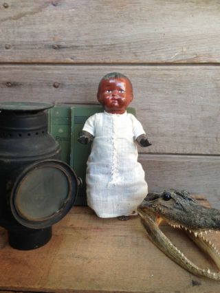 African American Baby Doll - Antique Doll - Pre 1930s Babydoll - Hard Plastic