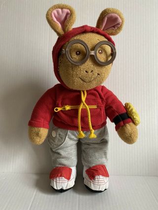 Playskool Dress Me Arthur Plush 14” Learning Stuffed Animal Toy Pbs Red Jacket