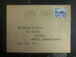 1943 Jersey Channel Islands Occupation First Day Cover Fdc England Locally