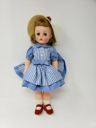 Kelly Doll In Blue Dress Red Shoes,  1958 Alexander 15 Inch Hard Plastic