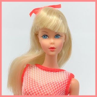 Vintage Barbie Tnt - Pale Blonde - Twist N Turn - Mod Orange Swimsuit