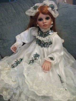 Jessica 34 " Seated Porcelain Doll By Donna Rubert