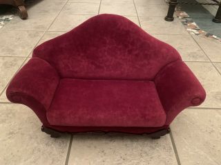 American Girl Rebecca Victorian Velvet Style Settee Sofa Couch For 18 " Doll