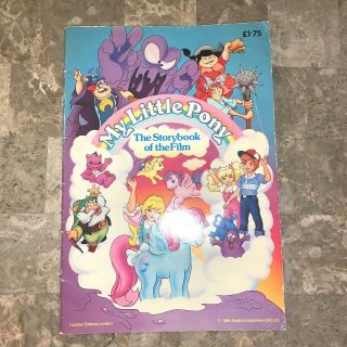 Vintage My Little Pony The Movie Uk Storybook Of The Film Book Guide Singalong