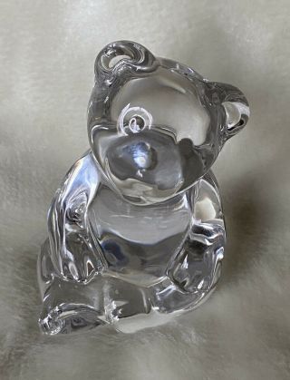 Glass Figurine Princess House Pets Bear Vintage 24 Lead Crystal W.  Germany