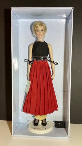 Franklin - Princess Diana Vinyl Portrait Doll - Black & Red Dress